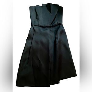 Max Mara Italy Pianoforte Dress 8 Black Cocktail Party Black Tie Silk Prom